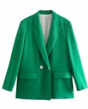 All-match Womens Summer New Double-breasted Suit Jacket