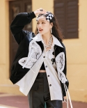 Early Autumn New Casual Jacket Lace Big Butterfly Short Baseball Uniform All-match Womens Clothing