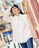 Long-sleeved Womens Chiffon Top Doll Collar Sunscreen Shirt Womens Cardigan Shirt