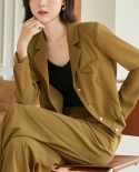 Short Suit Jacket Female Autumn New Workplace Temperament Commuter Single-breasted Long-sleeved Small Suit