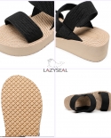 Lazyseal Wedge Heel Sandals Elastic Band Design Cozy Sandal Classic Women Summer Shoes Ladies Outdoor Beach Sandals Ligh
