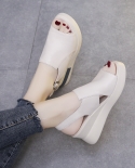 Lazyseal Platform Sandals Solid Color Buckle Designer Soft Womens Sandals Wedge Heel Open Toe Classic Womens Shoes 202
