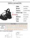 Lazyseal 2022 Luxury Crystal Wedge Womens Sandals Platform Height Increasing Designer Women Modern Sandal Heels Shoes F