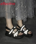 Lazyseal Summer Women Sandals Buckle Design Black White Platform Sandals Comfortable Women Thick Sole Beach Shoes 393mhi
