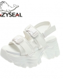 Lazyseal Women Platform Sandals Height Increasing Buckle Summer Beach Shoes Thick Sole Women Sandals Big Size 42 High He