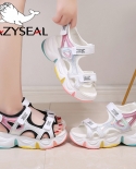 Lazyseal Platform Sandals Female Summer  Women Thick Bottom Rainbow Sole Hook  Loop Shoe Wedge With Open Toe Platform S