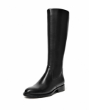 Beautoday Knee High Boots Women Genuine Cow Leather Side Zipper Round Toe Lady Winter Fashion Long Boots Handmade 01214 