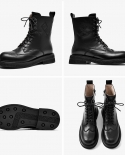 Beautoday Ankle Boots Women Calfskin Leather Brogue Round Toe Eight Hole Sewing Lace Up Vintage Female Shoes Handmade 04