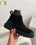 Autumn Winter New Chelsea Chunky Thick Ankle Knitting Sock Women Boots Designer Casual Goth Sport Non Slip Shoes Lady Bo