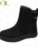 Flats Suede Ankle Plush Warm Snow Women Boots 2022 Winter New Trend Thick Goth Women Chelsea Boots Casual Platform Luxur