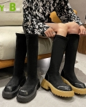 Casual Chunky Platform Heels Gladiator Motorcycle Women Boots Winter 2022 Chelsea Women Shoes Snow Warm Pumps Thigh High