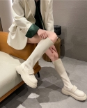 Knitted Boots All Match Socks Boots Womens Casual Short Boots Autumn Harajuku Street Fashion Womens Boots Knee High Bo