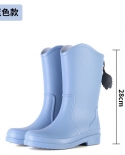 Womens Shoes 2022 Chelsea Boots Thigh High Knee High Fashion Microfiber Fleece Warm Winter Womens Waterproof Rain Boot