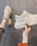 אביב 2022 נעלי אבא מעור חדשות לנשים נעלי יחיד עם סוליות עבות ספורט קזואל נעלי נשים שטוחות בהתאמה אישית נעלי נשים אופנתיות