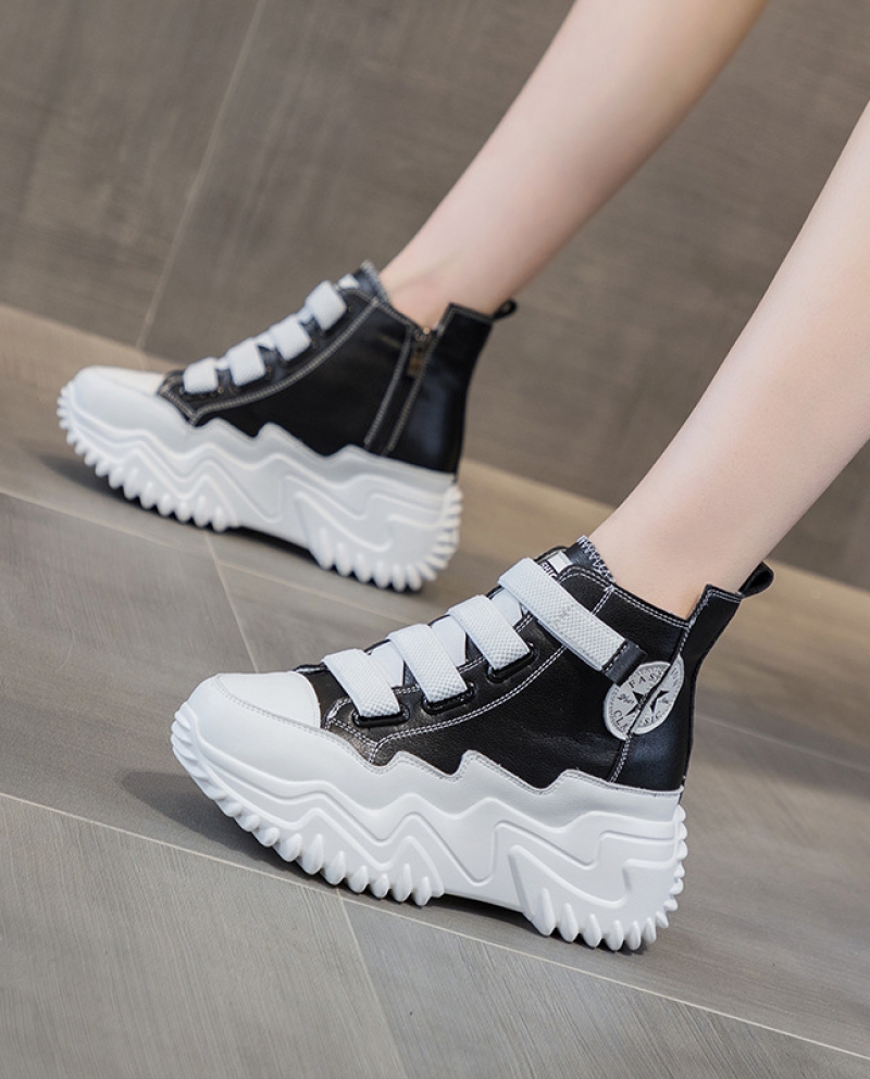 Womens New All-match Inner Heightened Platform Casual Shoes Sports Shoes