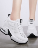 New Womens Inner Heightening Thick-soled Air-cushioned Sneakers Leisure Travel Shoes