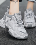 New Mesh Inner Height Increase Womens Shoes Thick-soled Sports Shoes