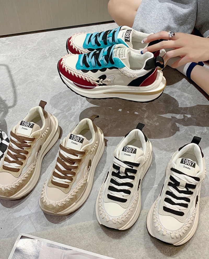Female Thick Bottom Casual Shoes All-match Fashion Comfortable Sneakers