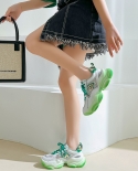 Nuevos zapatos de mujer Zapatos deportivos transpirables que combinan con todo Suela gruesa aumentada