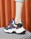 New Womens All-match Retro Thick Bottom Increased Sports Casual Womens Shoes