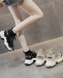 Nuevos zapatos de marea que combinan con todo para mujer Zapatillas altas informales