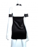 2022 New  Halter Metal Ring Off Shoulder Mini Dress Fashion Backless Evening Party Bandage Bodycon Dress Summer Dress