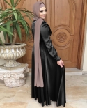 Elegant Ramadan Eid Abaya Dubai Muslim Dress Islam Clothing Dresses Abayas Women Vestidos Robe High Waist Solid Color Lo