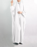Elegant Hooded Muslim Women Hijab Dress Prayer Garment Jilbab Abaya Long Khimar Full Cover Ramadan Abayas Islamic Clothe