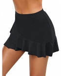 Summer Swim Skirt Women High Waisted Bikini Bottom Swimsuits Tankini Skirt With Panty Brazilian Swimwear Bottom Swimwear
