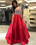 2022 Summer Fashion Sequined Party Dress Women Formal Wedding Bridesmaid Long Party Ball Prom Gown Backless Red Dresses 
