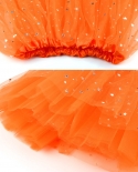 Womens  Pleated Gauze Short Skirt  Adult Tutu Dancing Skirt Stage Costumes 13 Colors Candy Color Sequined Party Prom Ski