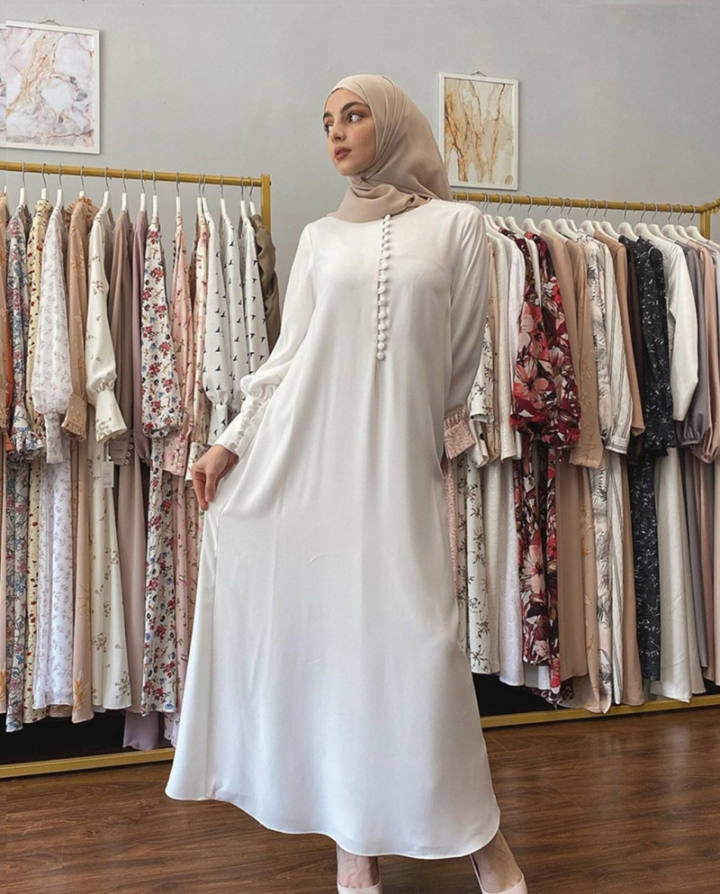 أزياء إسلامية أنيقة الحجاب ماكسي فستان عربي دبي عباية تركيا عادي مطرز الشيفون فساتين ماكسي ل Womenislam القماش