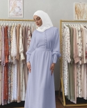 Muslim Fashion Elegant Hijab Maxi Dress Arabic Dubai Abaya Turkey Plain Beaded Chiffon Maxi Dresses For Womenislam Cloth