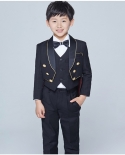 New Tailcoat Style Men Suit Tuxedos Shawl Lapel Children Suit Blackwhite Kid Wedding Prom Suits jacketvestpantstie 