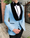 Yellow With Black Lapel Suits For Men Custom Made Terno Slim Groom Custom 3 Piece Wedding Mens Suit Masculinojacketpan