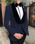 Yellow With Black Lapel Suits For Men Custom Made Terno Slim Groom Custom 3 Piece Wedding Mens Suit Masculinojacketpan