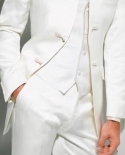 بدل زفاف عتيق طويل أبيض طويل للعريس 2022 بدلة رسمية للرجال من ثلاث قطع مصنوعة حسب الطلب سترة سروال سترة