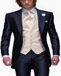 Últimos projetos de calças de casaco masculinos ternos de casamento azul marinho smoking de noivo smoking de casamento terno de 
