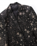 Styish Star Pattern Dress Blazers Men 2022 Spring Brand New Mens Peak Laple Tuxedo Suit Jacket Party Prom Singer Costume