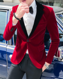 رجل زر واحد اللباس الحلل العلامة التجارية الجديدة ملهى ليلي حفلة موسيقية الرجال الأحمر سليم صالح البدلة سترة الزفاف مرحلة المغني