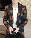 High Quality Men Blazer Fashion Plus Size Casual Male Plaid Suit Jacket Spring Autumn Long Sleeve Business Dress Coat