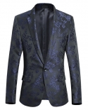 In The Fall Of The New Young Man Suit Embroidery Rose Color Suit Pure Color Jacquard Cultivate Ones Morality Good Suit