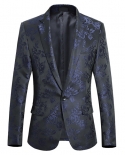 In The Fall Of The New Young Man Suit Embroidery Rose Color Suit Pure Color Jacquard Cultivate Ones Morality Good Suit
