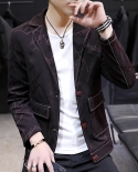 New Arrival Suit Jackets Fashion Lapel Pocket Trim Men Young Casual Single Breasted Coat Spring Blazers Men Suits Plus S