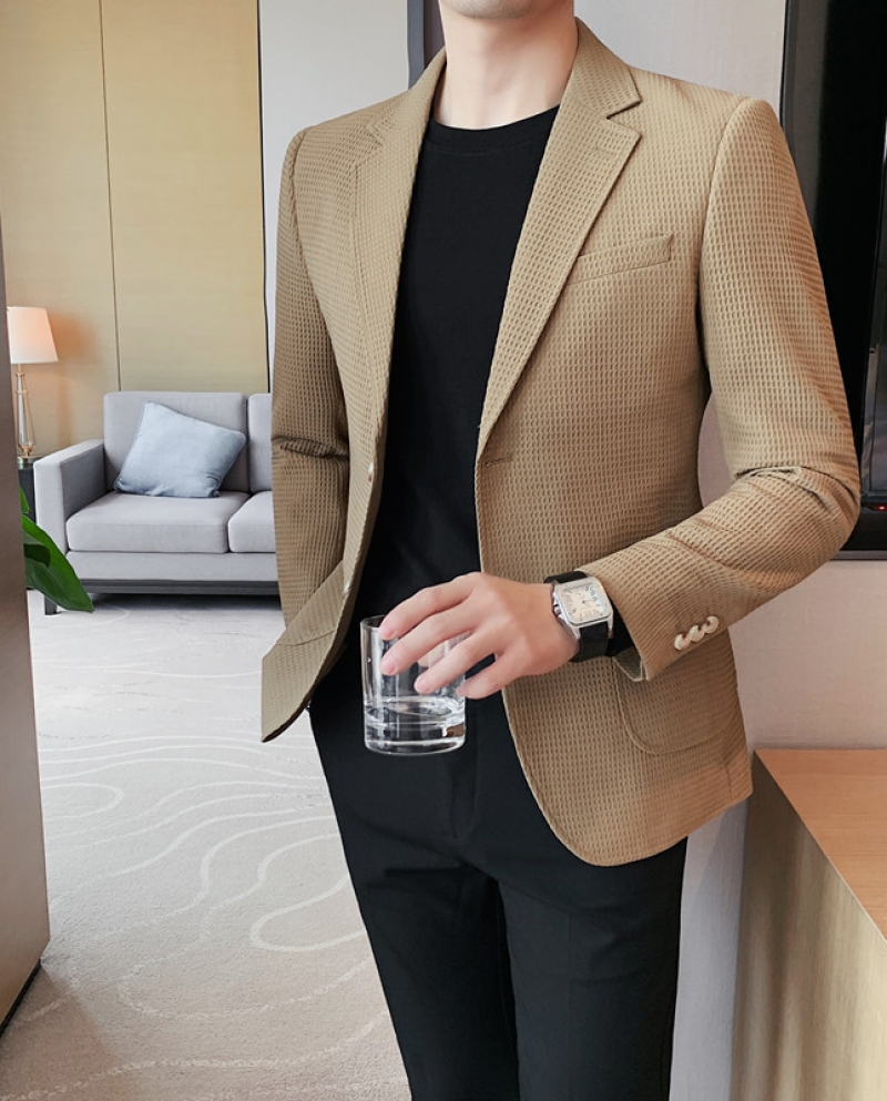 US 47.26 Classic Casual Suit Jackets Blazer For Men Wedding Slim