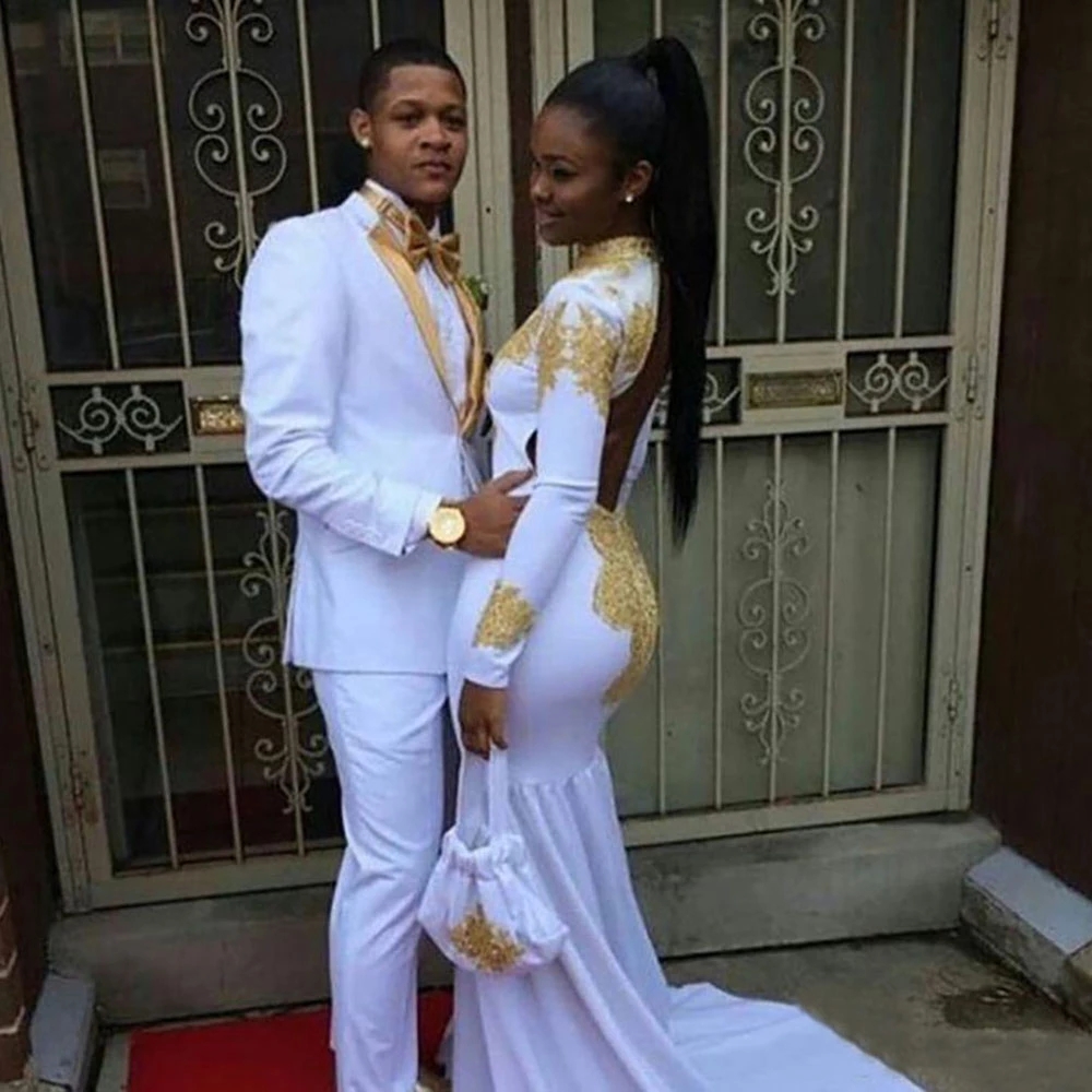 White and gold tuxedo hotsell