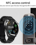 Lige Nfc Smart Watch Men Bluetooth Call Smartwatch For Huawei Watches Access Control Wristwatch Android Ios New Waterpro