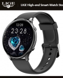 Lige Women Smart Watch New Full Screen Touch Waterproof Bracelet Heart Rate Monitor Lady Watches For Android Ios Smartwa