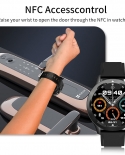 Lige Nfc ساعة ذكية للرجال شاشة Amoled رياضية للياقة البدنية مزودة بتقنية البلوتوث للمكالمات الرقمية ساعة درجة الحرارة Ai Voice A