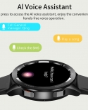 Lige Nfc Smartwatch Men Amoled 360*360 Body Temperature Monitoring Watches Voice Assistant Bluetooth Call Waterproof Sma